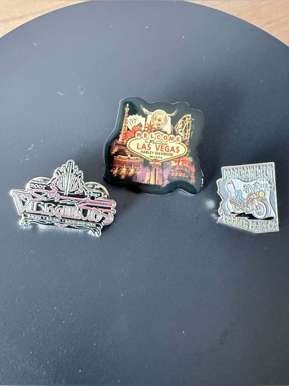 Harley-Davidson Pin Lot of 3 Las Vegas & Parker Arizona Motorcycle Souvenir pins